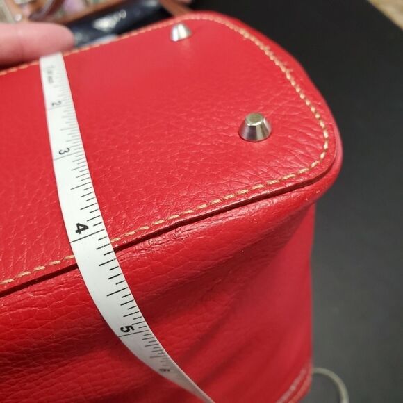 Cristian red Italian leather handbag - Picture 5 of 8